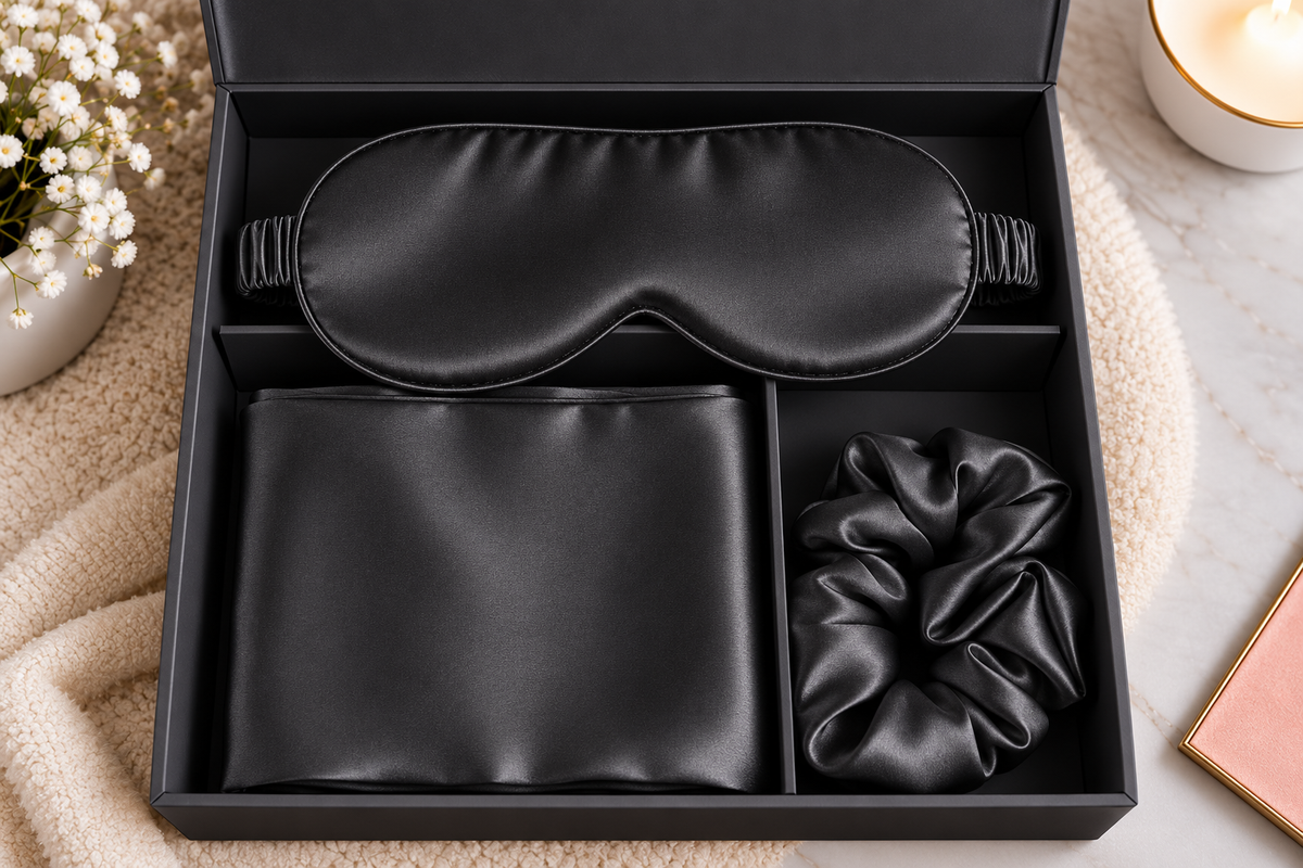 Everlune Luxury Satin Sleep Set - 3-Piece Gift Box