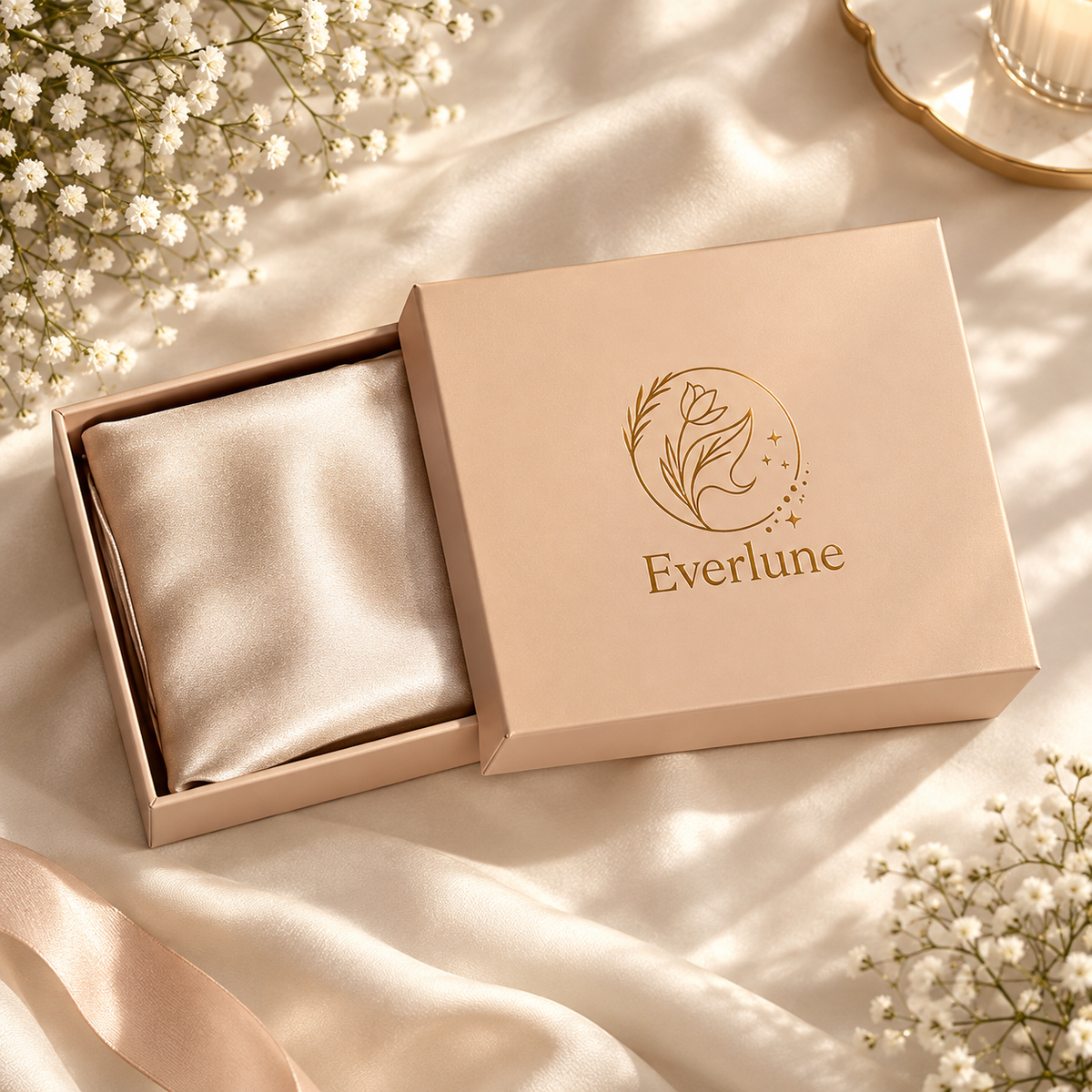 Everlune 100% Pure Mulberry Silk Pillowcase